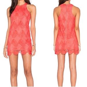 lace coral dress